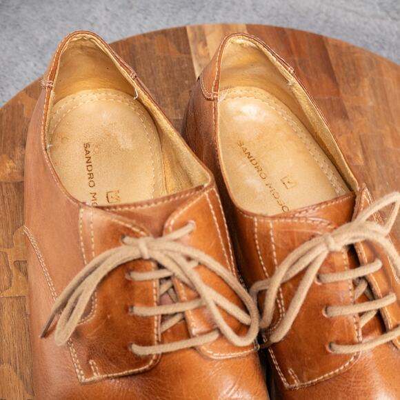 Sandro Moscoloni Bryan Brown Leather Cap Toe Derby 17763 US Men’s Sz 11.5 - Picture 6 of 9